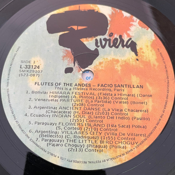Facio Santillan : Flutes of the Andes (LP)