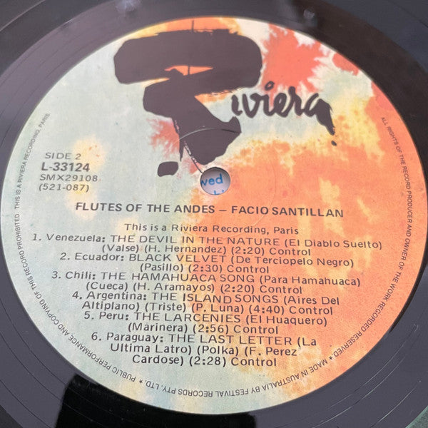 Facio Santillan : Flutes of the Andes (LP)