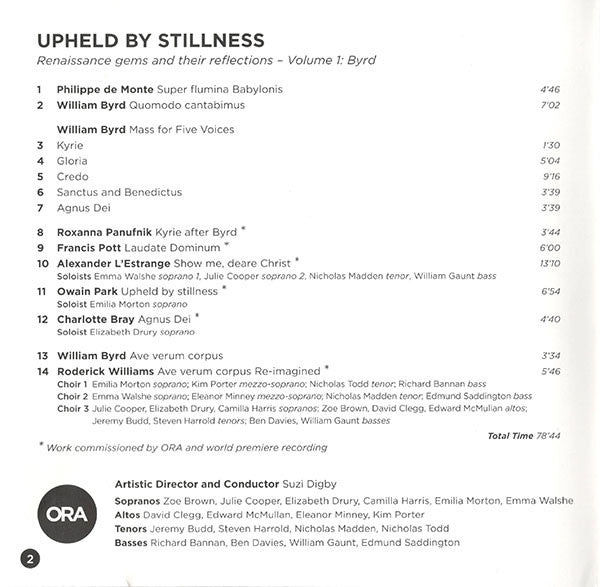ORA (9) : Upheld By Stillness (CD, Album)