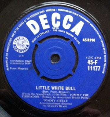 Tommy Steele : Little White Bull (7", Single, RP, 4-P)