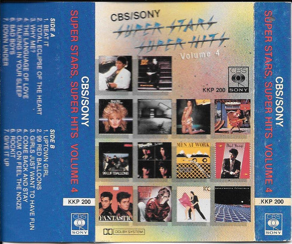 Various : CBS/Sony Super Stars, Super Hits Volume 4 (Cass, Comp)
