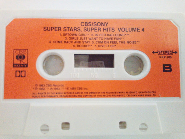 Various : CBS/Sony Super Stars, Super Hits Volume 4 (Cass, Comp)