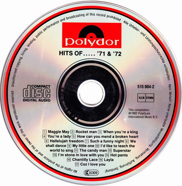 Various : Hits Of.....71 + 72 (CD, Comp)