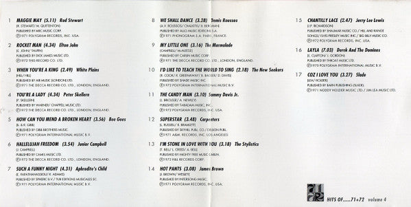Various : Hits Of.....71 + 72 (CD, Comp)