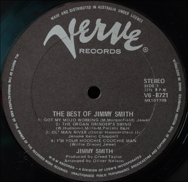 Jimmy Smith : The Best Of Jimmy Smith (LP, Comp, RE)