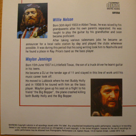 Willie Nelson, Waylon Jennings : Outlaw Reunion (CD, Comp)