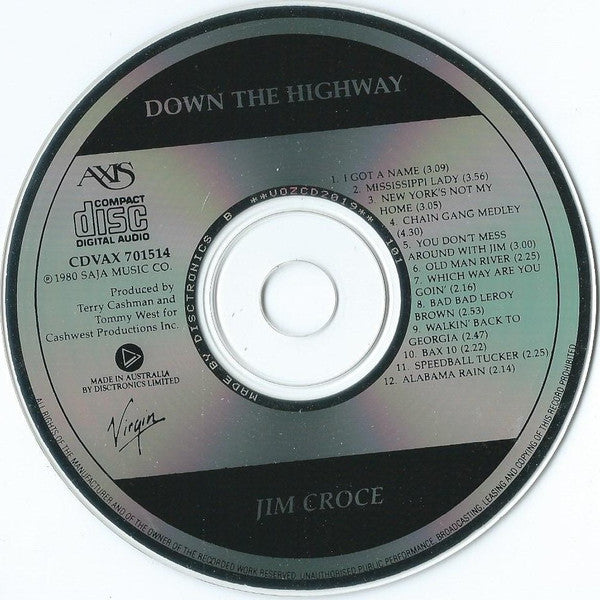 Jim Croce : Down The Highway (CD, Comp, RE)