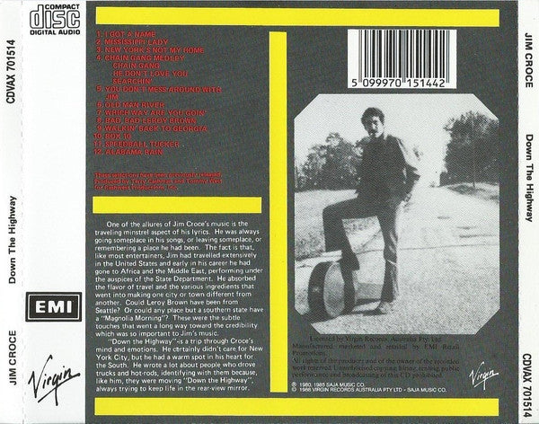 Jim Croce : Down The Highway (CD, Comp, RE)