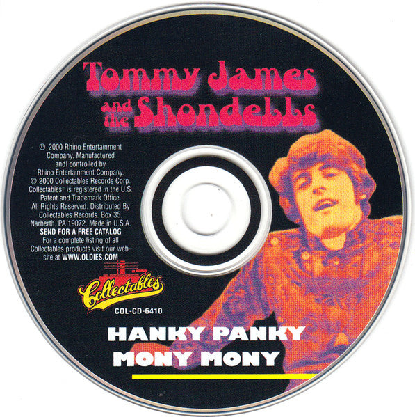 Tommy James & The Shondells : Hanky Panky / Mony Mony (CD, Comp)