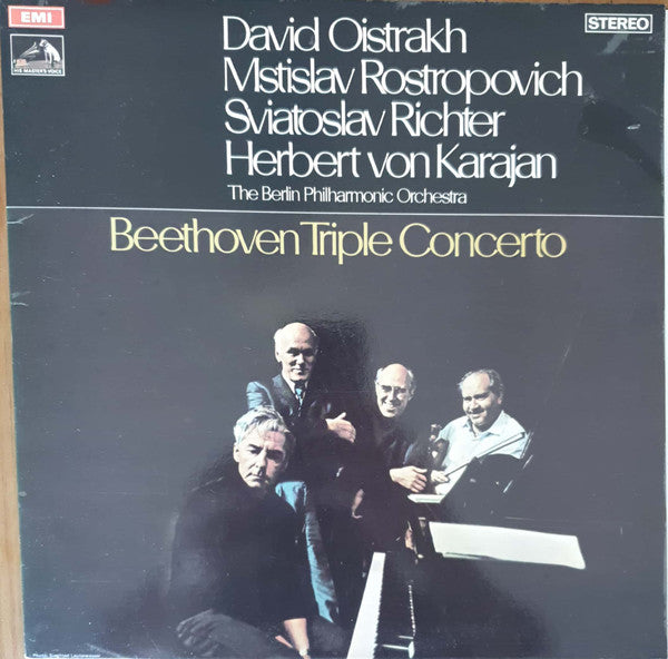 Beethoven* - The Berlin Philharmonic Orchestra*, David Oistrakh*, Rostropovich*, Richter*, Karajan* : Triple Concerto (LP, Album)