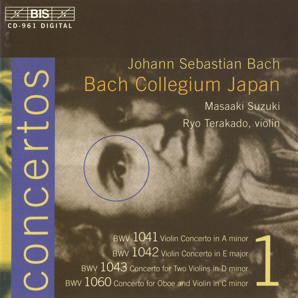 Johann Sebastian Bach - Bach Collegium Japan, Masaaki Suzuki, Ryo Terakado : Concertos 1 / Violin Concertos (CD, Album)