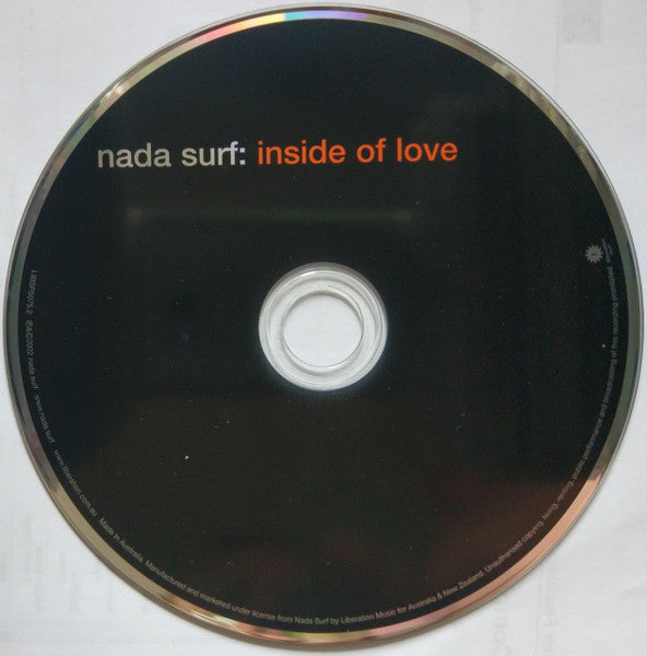 Nada Surf : Inside Of Love (CD, Single, Dig)