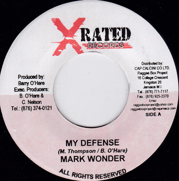 Mark Wonder : My Defense (7")