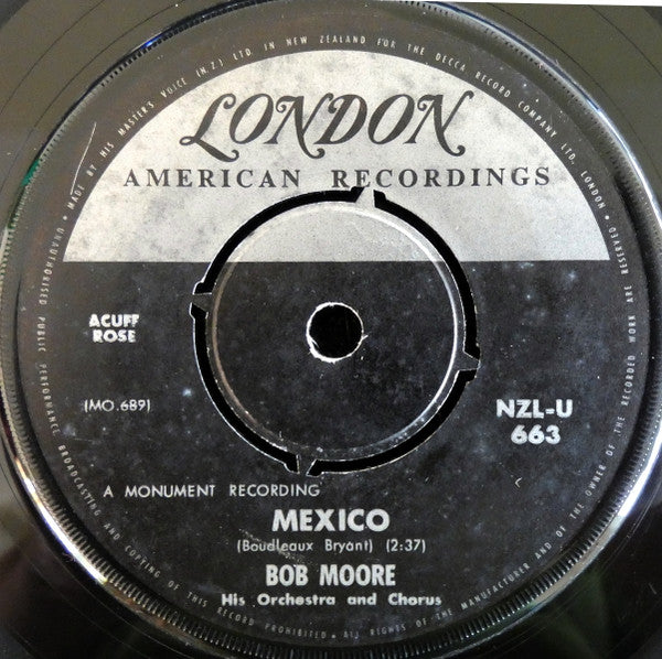 Bob Moore His Orchestra And Chorus* : Mexico (7", Single, pus)