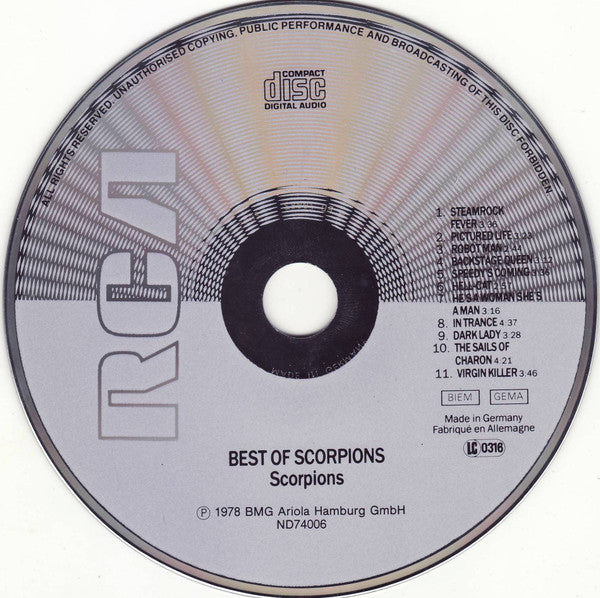 Scorpions : Best Of Scorpions (CD, Comp, RE)