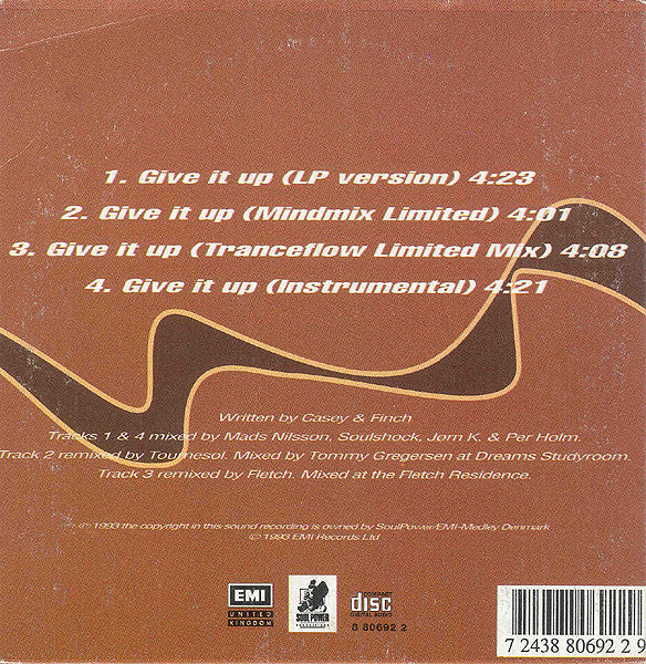 Cut 'N' Move : Give It Up (CD, Single, Car)