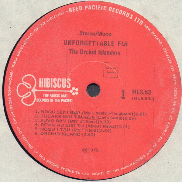 The Orchid Islanders : Unforgettable Fiji (LP)