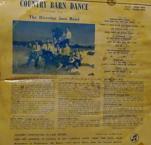 The Riverina Jazz Band : Country Barn Dance Volume 2 (LP, Album, Mono)