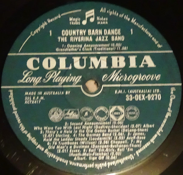 The Riverina Jazz Band : Country Barn Dance Volume 2 (LP, Album, Mono)