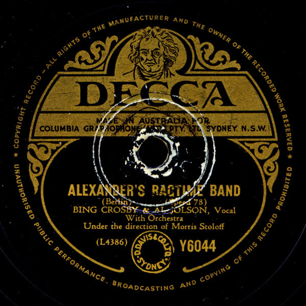 Bing Crosby and Al Jolson : Alexander's Ragtime Band / The Spaniard That Blighted My Life (Shellac, 10")