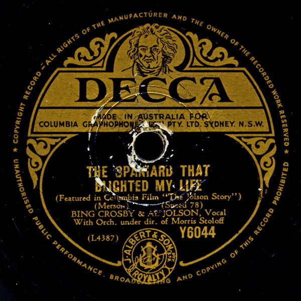 Bing Crosby and Al Jolson : Alexander's Ragtime Band / The Spaniard That Blighted My Life (Shellac, 10")