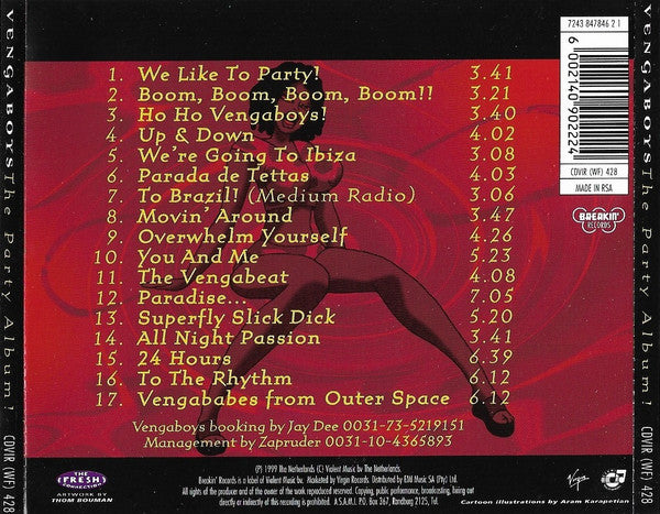 Vengaboys : The Party Album! (CD, Album)
