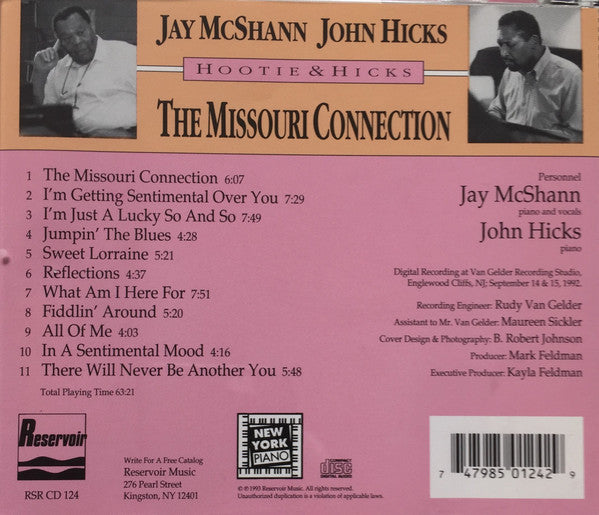 Jay McShann, John Hicks : The Missouri Connection (CD, Album)