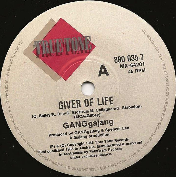 GANGgajang : Giver Of Life (7", Single)