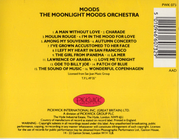 The Moonlight Moods Orchestra : Moods (CD, Album)