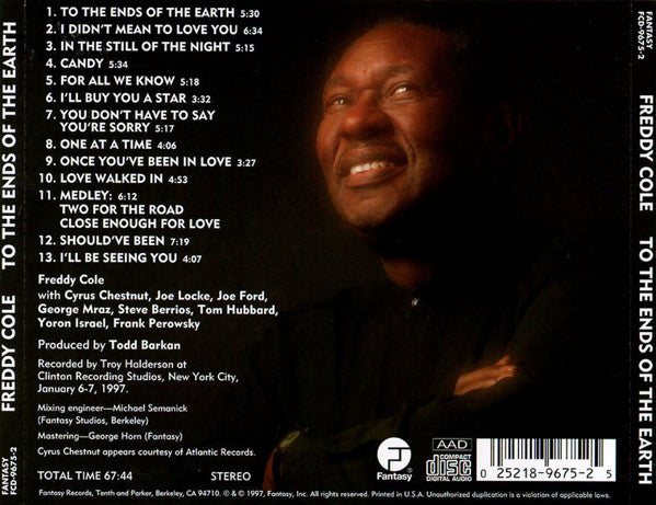 Freddy Cole : To The Ends Of The Earth (CD, Album)