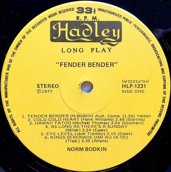 Norm Bodkin : Fender Bender (LP, Album)
