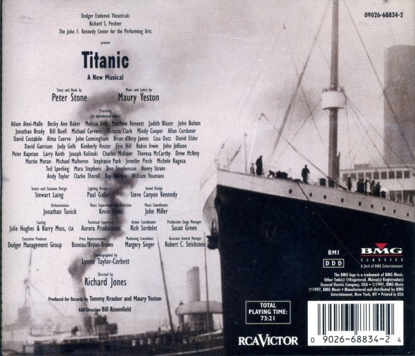 Peter Stone (2), Maury Yeston, Kevin Stites : Titanic: A New Musical (Original Broadway Cast Recording) (CD)