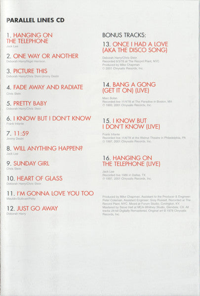 Blondie : Greatest Hits: Sound & Vision CD & DVD And Parallel Lines CD (CD, Comp + CD, Album, RE + DVD-V, NTSC + Box, Comp)