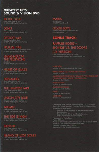Blondie : Greatest Hits: Sound & Vision CD & DVD And Parallel Lines CD (CD, Comp + CD, Album, RE + DVD-V, NTSC + Box, Comp)
