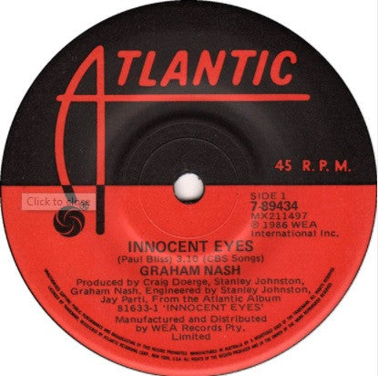Graham Nash : Innocent Eyes (7", Single)