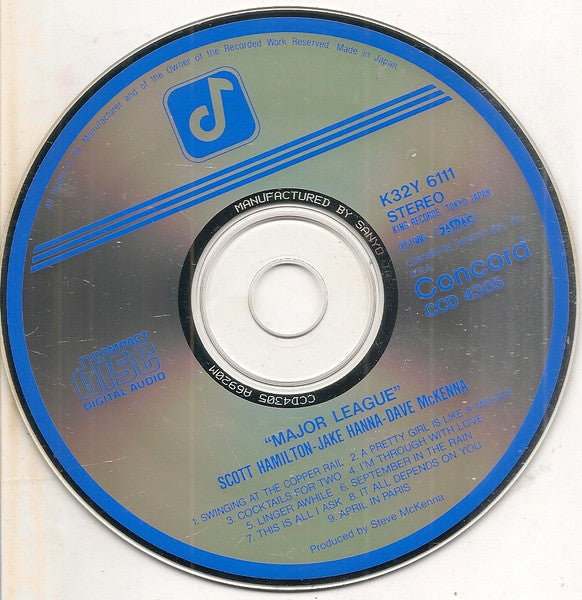Scott Hamilton, Jake Hanna, Dave McKenna : Major League (CD)