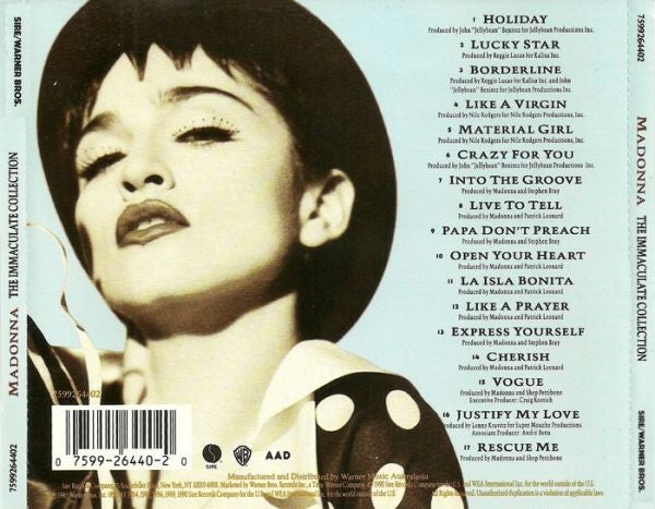 Madonna : The Immaculate Collection (CD, Comp, RE)