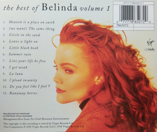 Belinda Carlisle : The Best Of Belinda Volume 1 (CD, Comp)