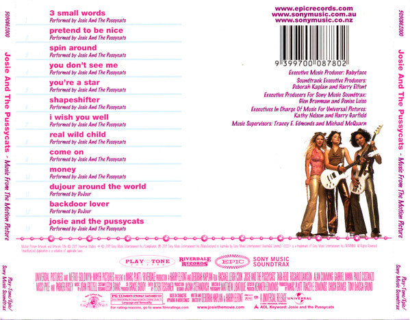 Josie And The Pussycats : Josie And The Pussycats - Music From The Motion Picture (CD, Album)