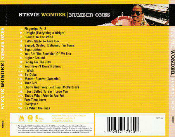 Stevie Wonder : Number Ones (CD, Comp, RM)