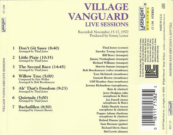 Thad Jones / Mel Lewis Orchestra : Village Vanguard Live Sessions (CD, Album, RE)