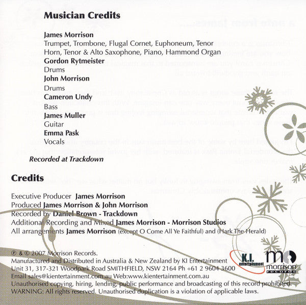 James Morrison : Christmas (CD, Album)