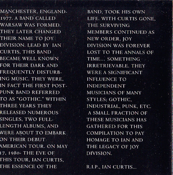 Various : Ceremonial: A Tribute To Joy Division (CD, Comp)