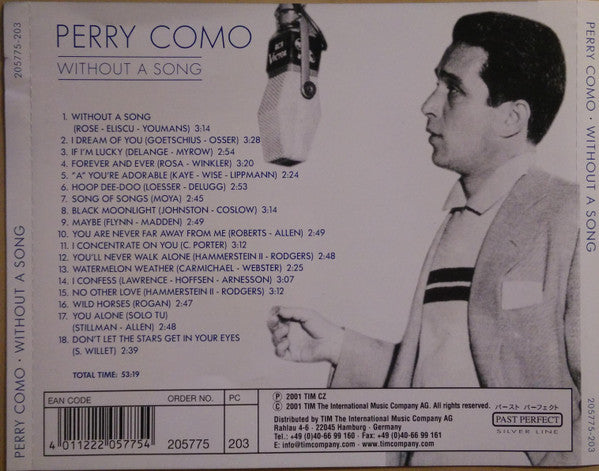 Perry Como : Withhout A Song (CD, Comp)