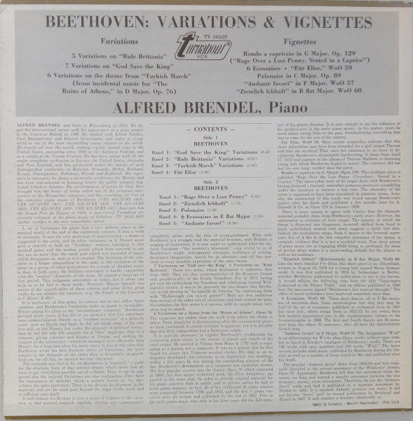 Beethoven*, Alfred Brendel : Variations & Vignettes (LP)