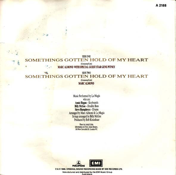 Marc Almond Featuring Special Guest Star Gene Pitney : Something's Gotten Hold Of My Heart (7", Single)