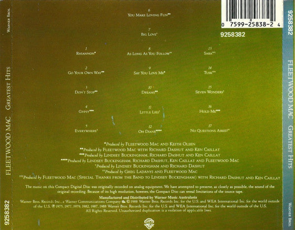 Fleetwood Mac : Greatest Hits (CD, Comp, RE)
