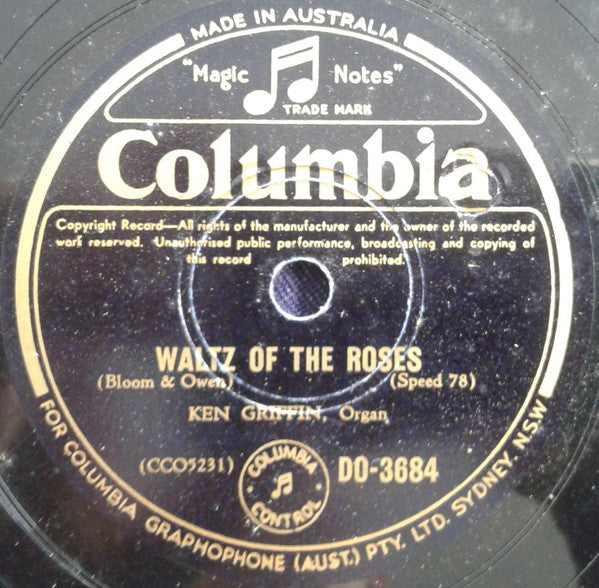 Ken Griffin (2) : Silver Bell / Waltz Of The Roses (Shellac, 10")