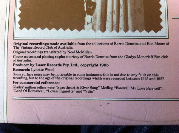 Gladys Moncrieff : Sincerely Yours (LP, Comp)