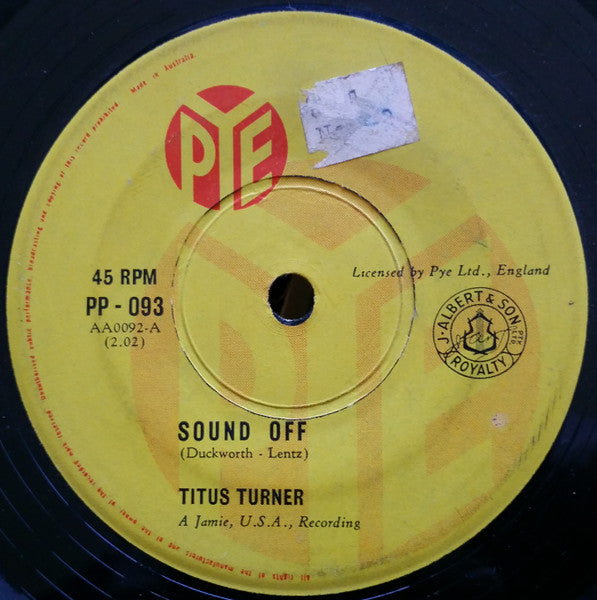 Titus Turner : Sound Off (7", Single)